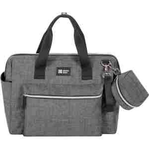 kikkaboo torba za mame maxi dark grey od poliestera