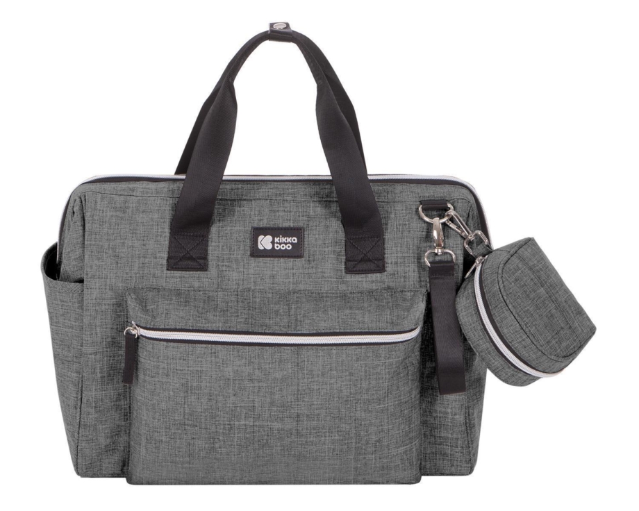 kikkaboo torba za mame maxi dark grey od poliestera