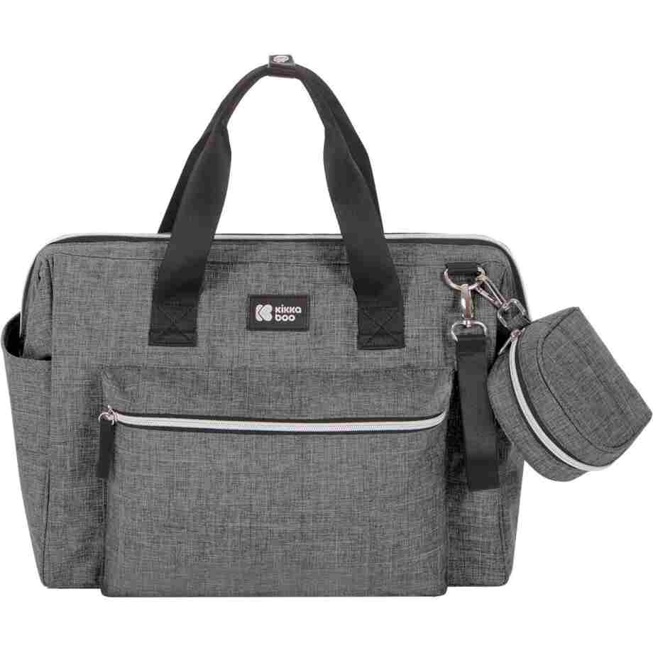 kikkaboo torba za mame maxi dark grey od poliestera