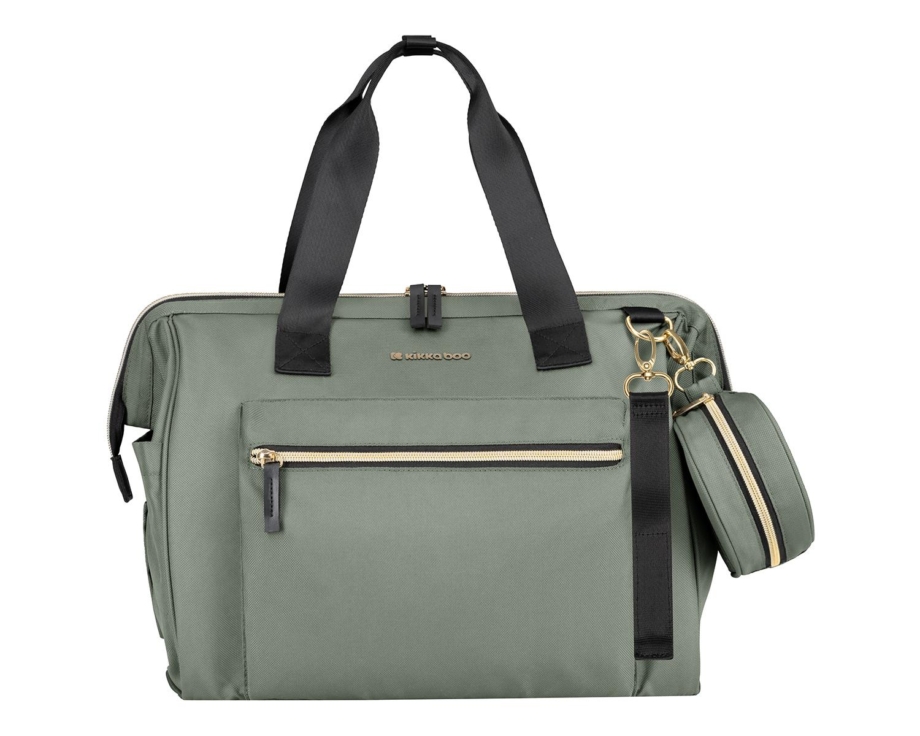 kikkaboo torba za mame army green od poliestera