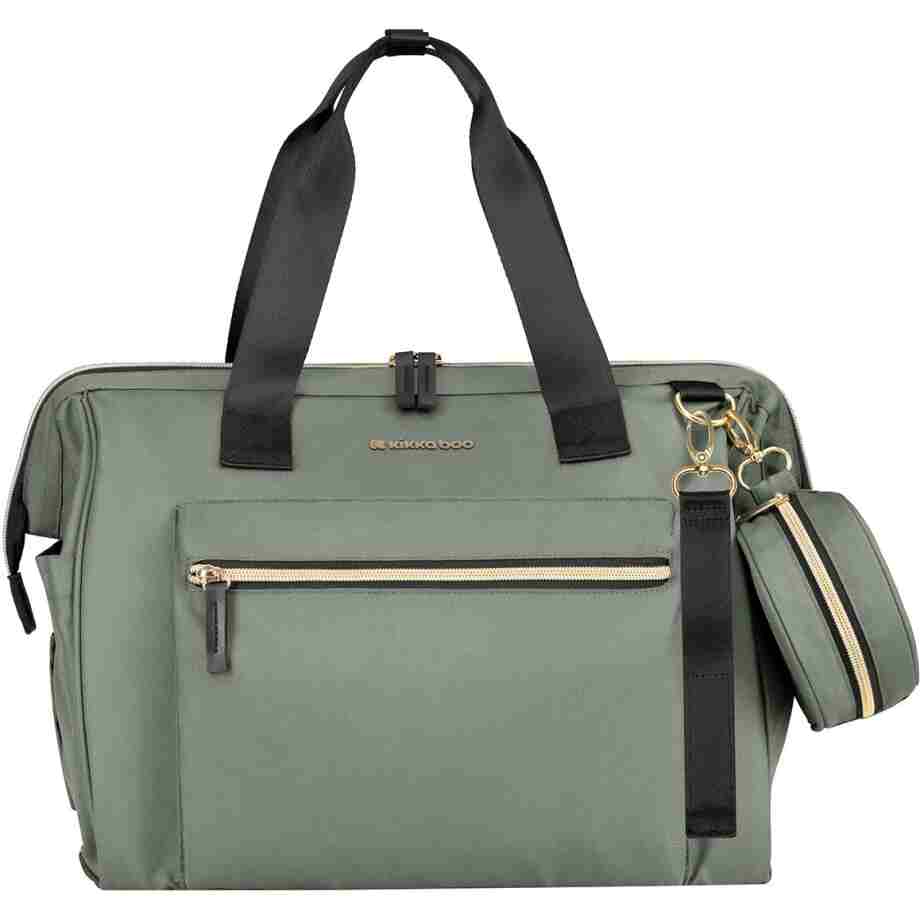 kikkaboo torba za mame army green od poliestera