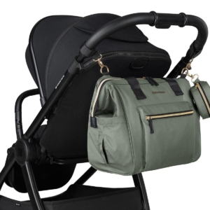 kikkaboo torba za mame army green od poliestera detalj
