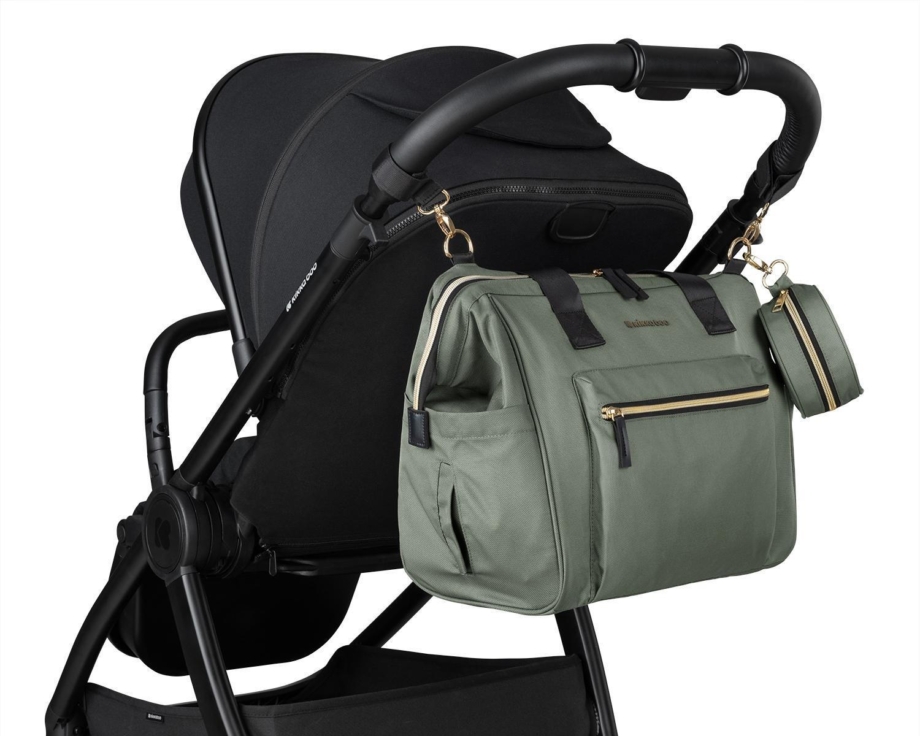 kikkaboo torba za mame army green od poliestera detalj