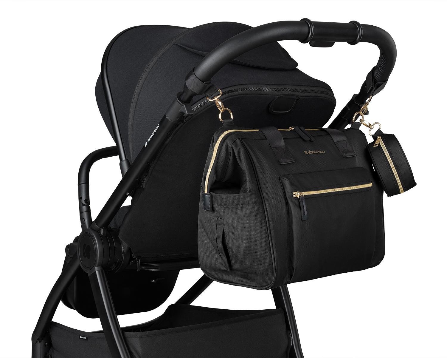 kikkaboo torba za mame premium black detalj