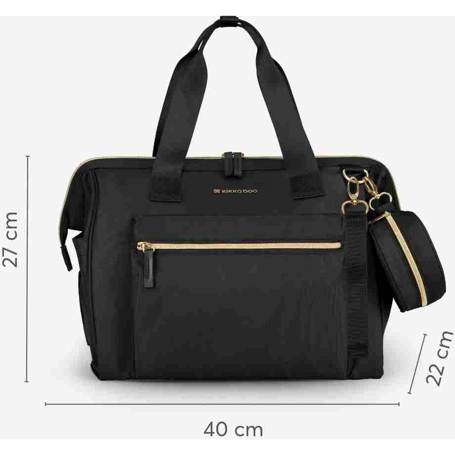 kikkaboo torba za mame premium black zadnja strana