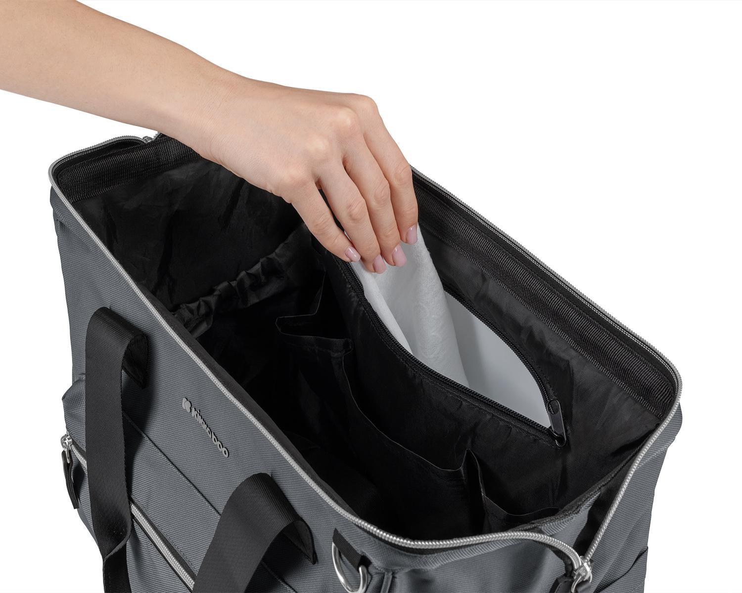 KikkaBoo Torba za mame Maxi premium grey kikkaboo torba za mame premium grey pogled sa strane