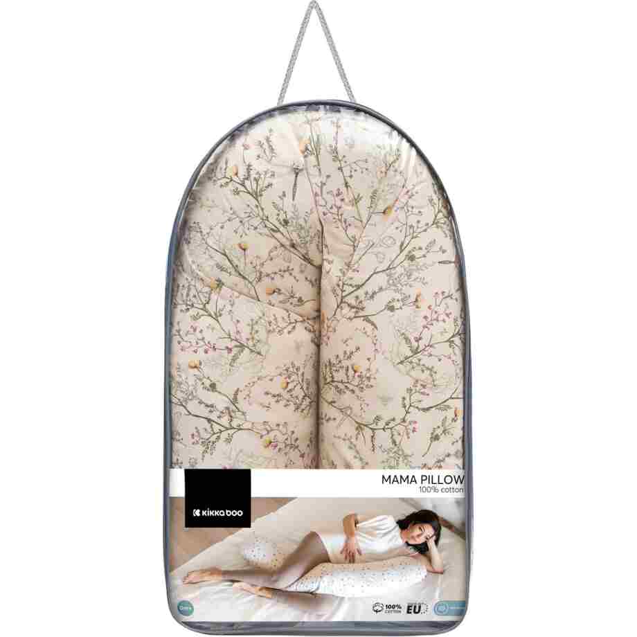 KikkaBoo Jastuk za trudnice i dojenje 2in1 Secret Garden Beige IMG 3176