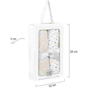 KikkaBoo Pelene od muslina set 2 pcs 80x80 Dots Beige - Slika 2