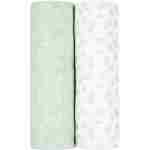 KikkaBoo Pelene od muslina set 2 pcs 80x80 Leaves Mint - Slika 1