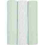 KikkaBoo Pelene od muslina set 3 pcs 100x100 Leaves Mint - Slika 1