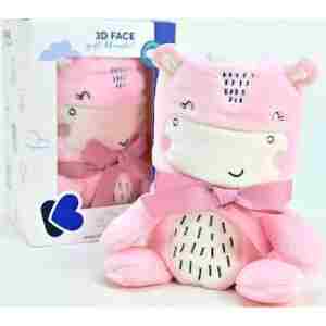 KikkaBoo Baby ćebence sa 3D vezom 75x100 Hippo Dreams - Slika 3