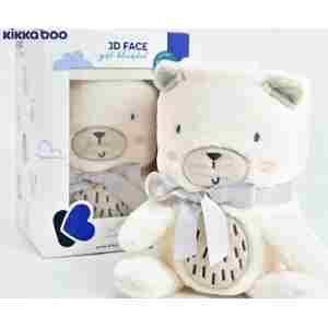 KikkaBoo Baby ćebence sa 3D vezom 75x100 My Teddy - Slika 3