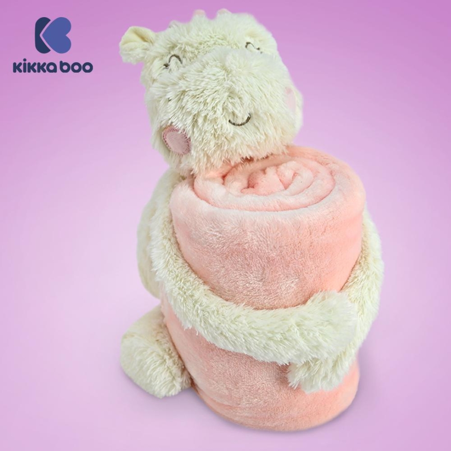 KikkaBoo Baby ćebence sa plišanom igračkom 70x100 Hippo Dreams