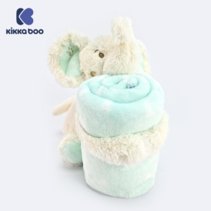 KikkaBoo Baby ćebence sa plišanom igračkom 70x100 Elephant Time - Slika 2