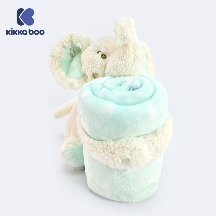 KikkaBoo Baby ćebence sa plišanom igračkom 70x100 Elephant Time