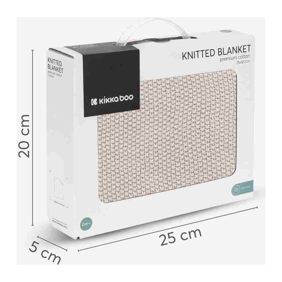 KikkaBoo Pleteno baby ćebence 75x100 Dream Big Beige KikkaBoo Pleteno baby ćebence 75x100 Dream Big Beige
