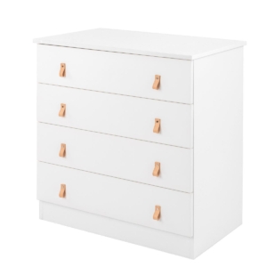 KikkaBoo Drvena komoda Elon white - Slika 1