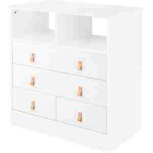 KikkaBoo Drvena komoda Aspen sa policom white