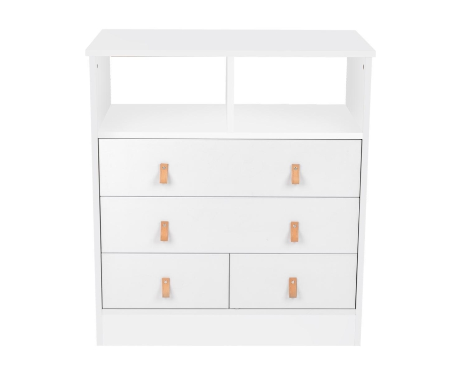 KikkaBoo Drvena komoda Aspen sa policom white KikkaBoo Drvena komoda Aspen sa policom white
