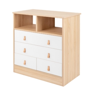 KikkaBoo Drvena komoda Aspen sa policom wood - Slika 1