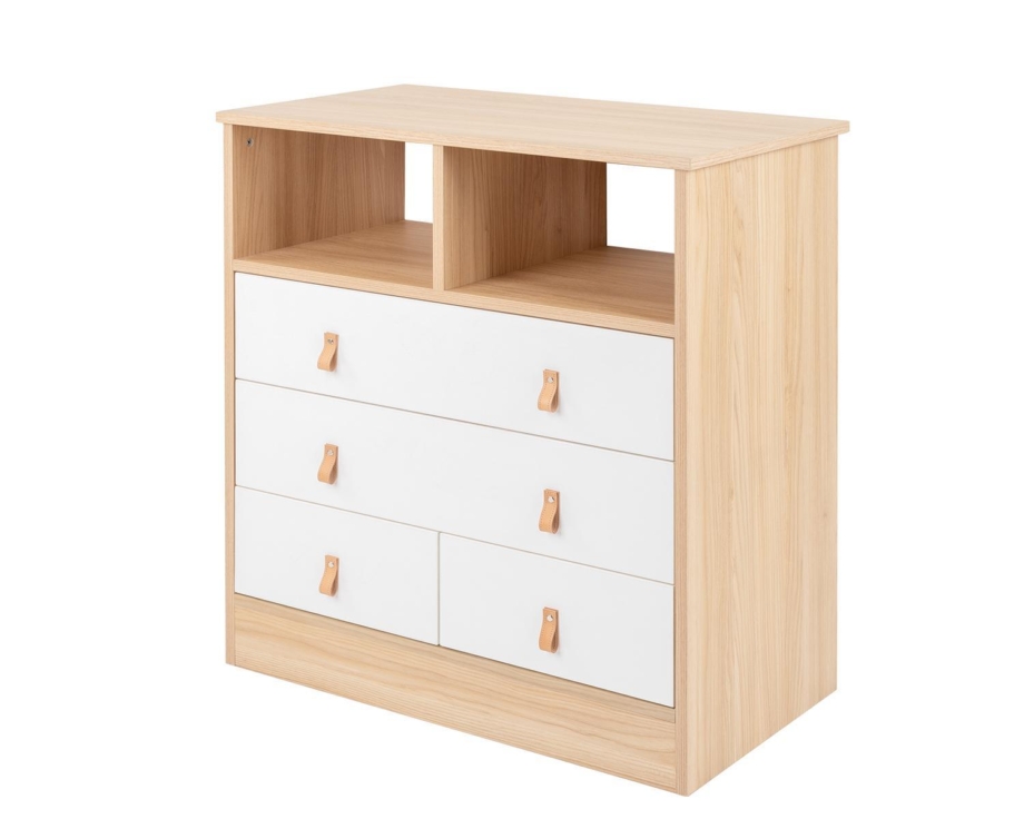 KikkaBoo Drvena komoda Aspen sa policom wood