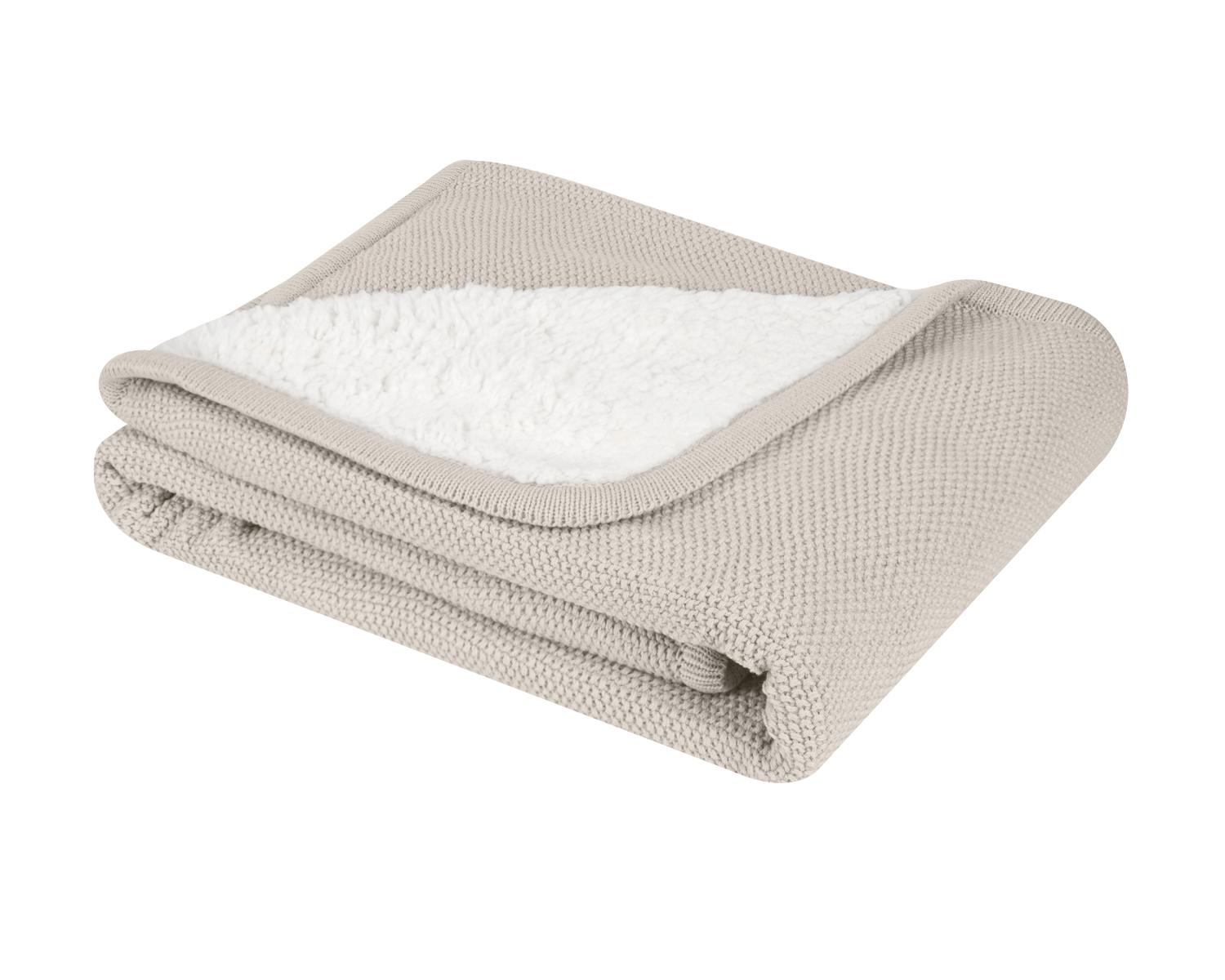 IMG_3374 KikkaBoo Pleteno dvostrano baby ćebence sherpa 75x100 Dream Big Beige