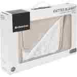 KikkaBoo Pleteno dvostrano baby ćebence sherpa 75x100 Dream Big Beige - Slika 3