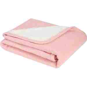 KikkaBoo Pleteno dvostrano baby ćebence sherpa 75x100 Dream Big Pink - Slika 1