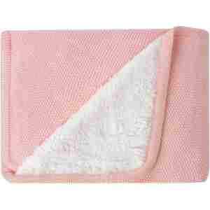 KikkaBoo Pleteno dvostrano baby ćebence sherpa 75x100 Dream Big Pink - Slika 2
