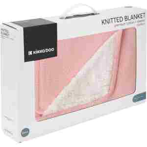 KikkaBoo Pleteno dvostrano baby ćebence sherpa 75x100 Dream Big Pink - Slika 3