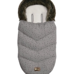 KikkaBoo Zimska navlaka za kolica Luxury Fur Dots grey