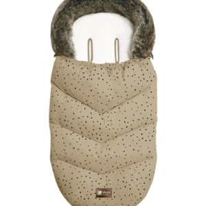 KikkaBoo Zimska navlaka za kolica Luxury Fur Dots beige - Slika 1