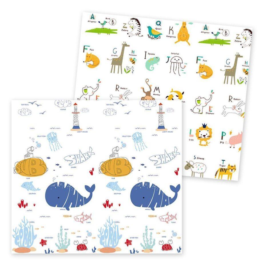 JOY sklopiva podloga sa dva lica More + Nova ABCeda 180x200x1,5 cm