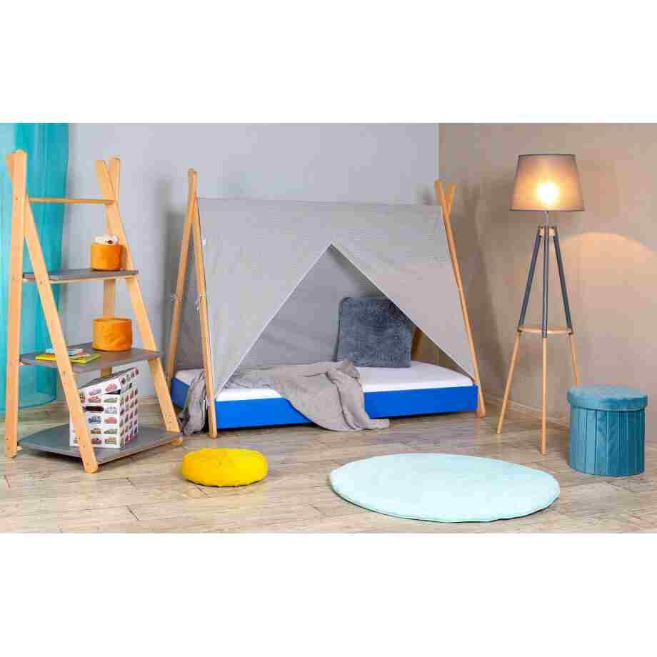 Krevet sa Nadstrešnicom i Dušekom 180X80cm Tipi Plavi