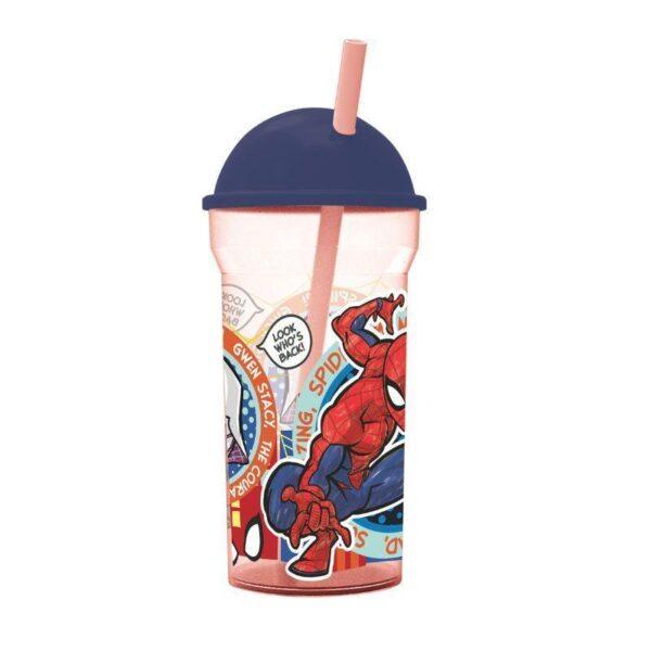 Flašica sa cevčicom 460ml Spiderman
