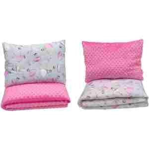 Dvostrani Jorgan i Jastuk 160x90cm Roze Balerina