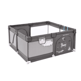 ogradica za decu sa animacijama siva boja