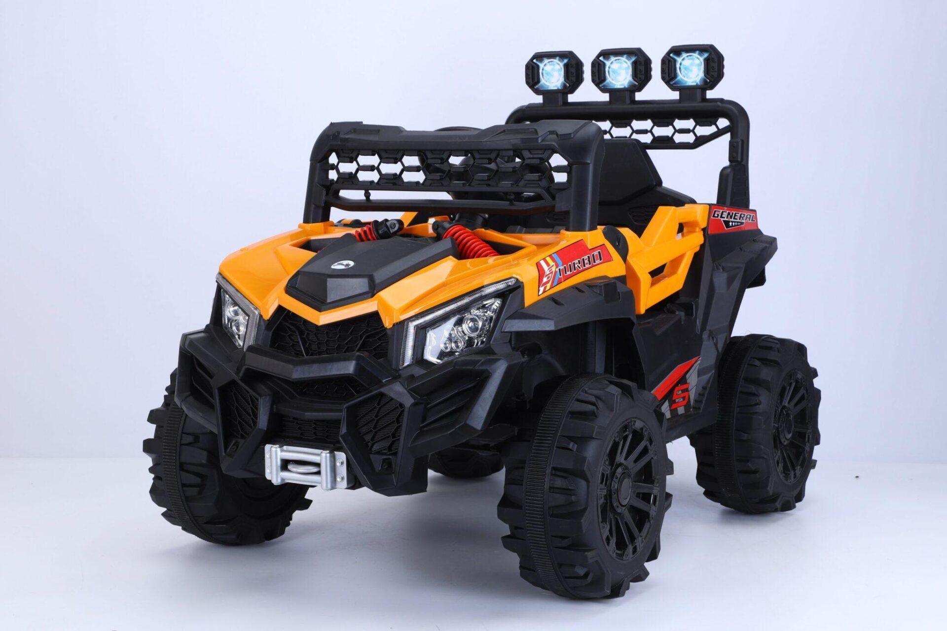 Off Road auto na akumulator 12V za decu, crveno-crni terenac sa LED svetlima i velikim točkovima. Off Road auto na akumulator 12V za decu, crveno-crni terenac sa LED svetlima i velikim točkovima.