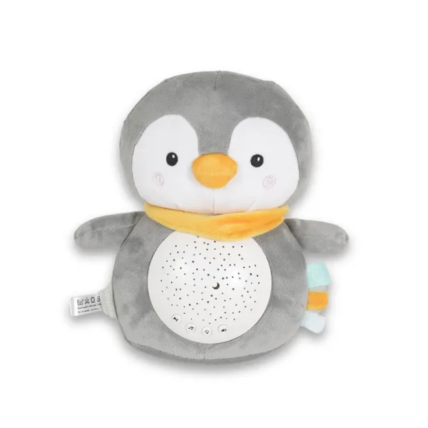 bela buka noćna lampa i projektor snuggly penguin moni toys u obliku pingvina