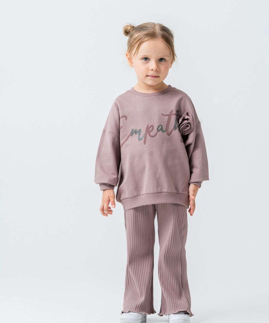 komplet za devojčice zvonariće ljubičasti 3–6 godina