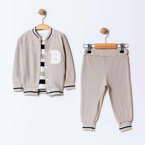 komplet za bebe koledžica siva 9–18 meseci