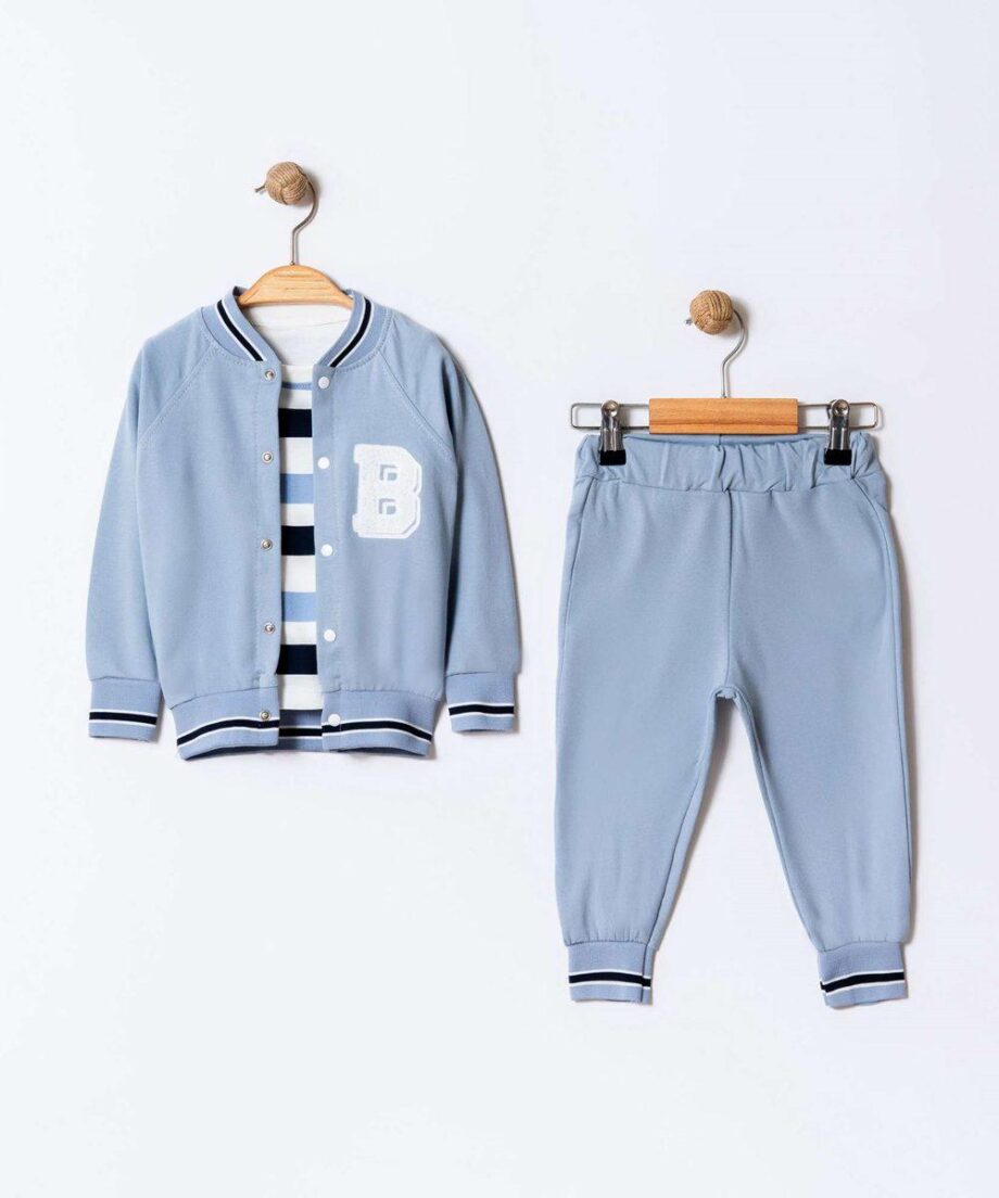 komplet za bebe koledžica plava 9–18 meseci