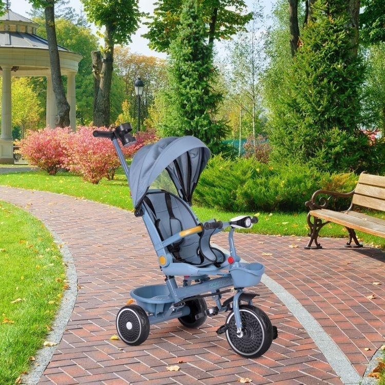 tricikl sa rotirajućim sedištem Blue za decu detalj