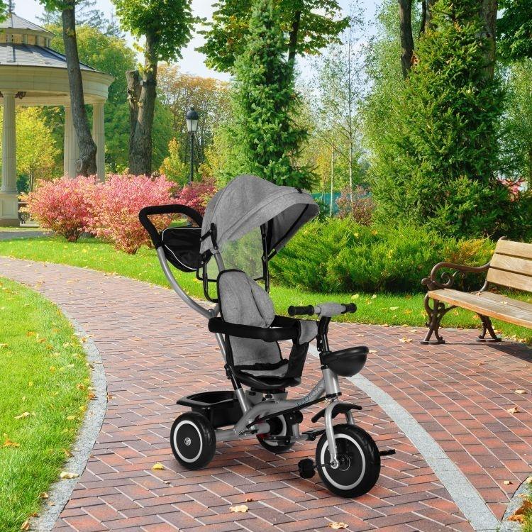 tricikl sa rotirajućim sedištem gray za decu uzrasta od 6 meseci detalj