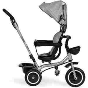 2u1 tricikl sa rotirajućim sedištem i sklopivom tendom Gray, ECOTOYS Tricikl 2u1 sa kočnicom ECOTOYS sivi