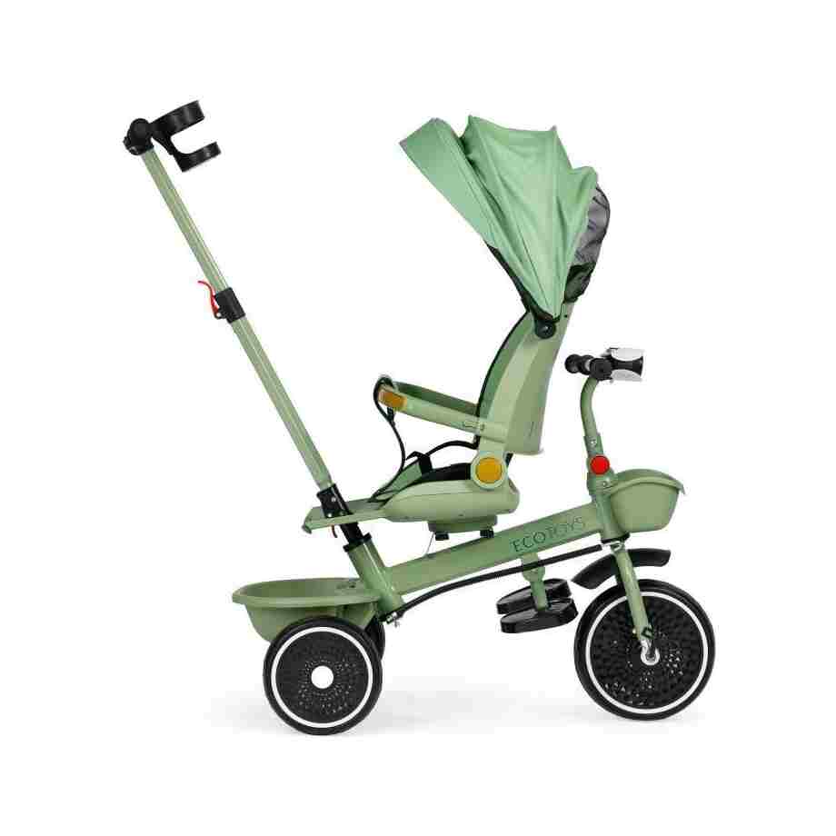 2u1 tricikl sa rotirajucim sedistem i sklopivom tendom green ecotoys15274