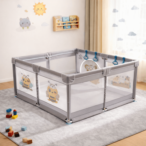 ogradica za bebe i decu siva