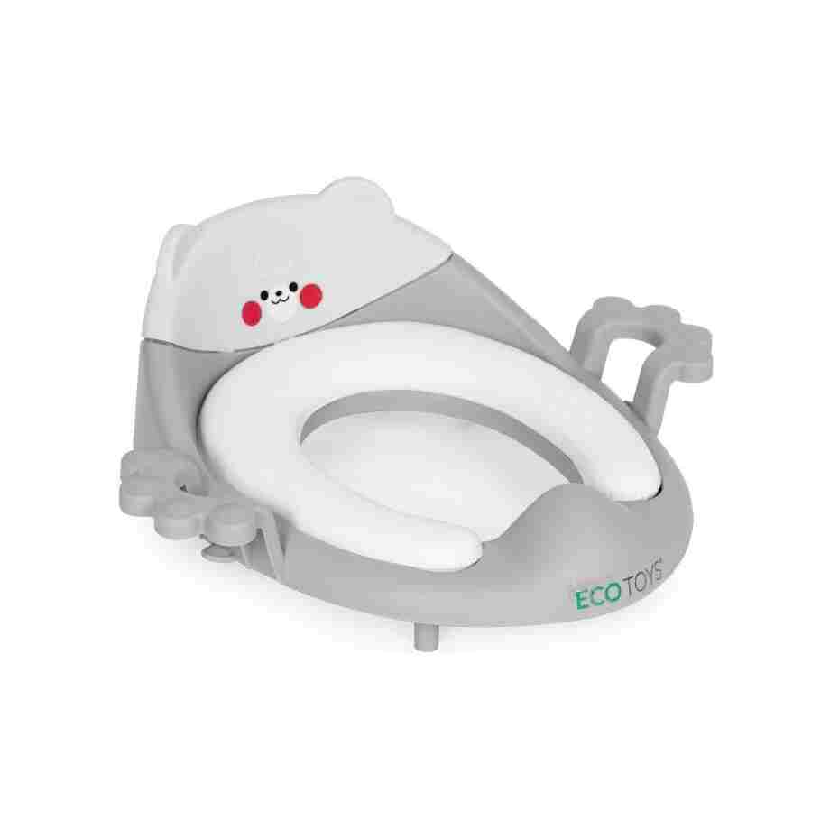 adapter za wc šolju sa rukohvatima siva boja