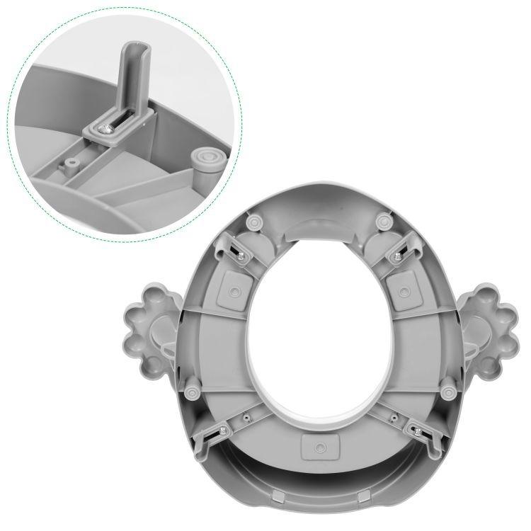 adapter za wc šolju sa rukohvatima siva boja bliži prikaz