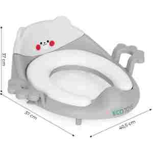 Adapter za wc šolju sa rukohvatima, Gray, ECOTOYS adapter za wc šolju sa rukohvatima siva boja zadnja strana